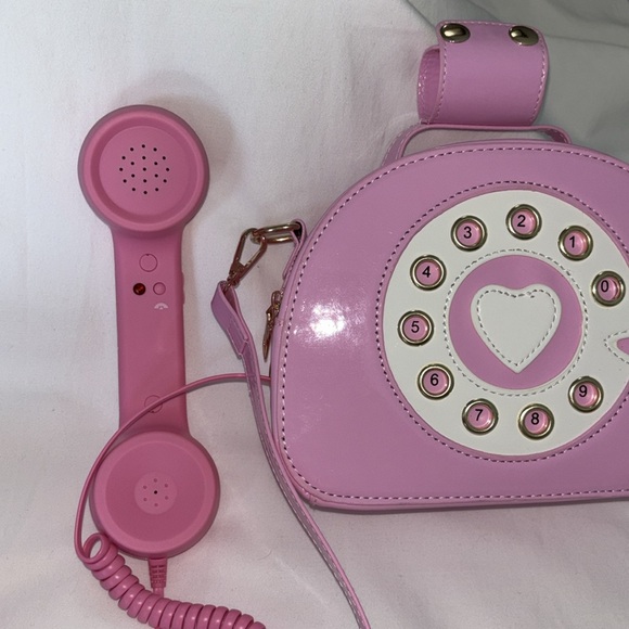 Lot of 2 Retro Style Crossbody Purse Bag Working Telephone Convertible Satchel - Picture 5 of 11